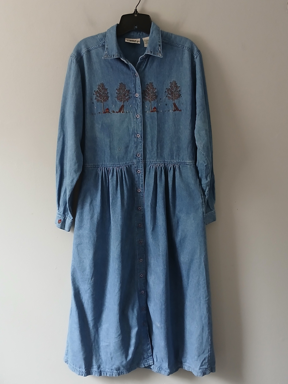 Northern Reflections Vintage Women's Size Small Denim Button Down Dress FLAWED!!